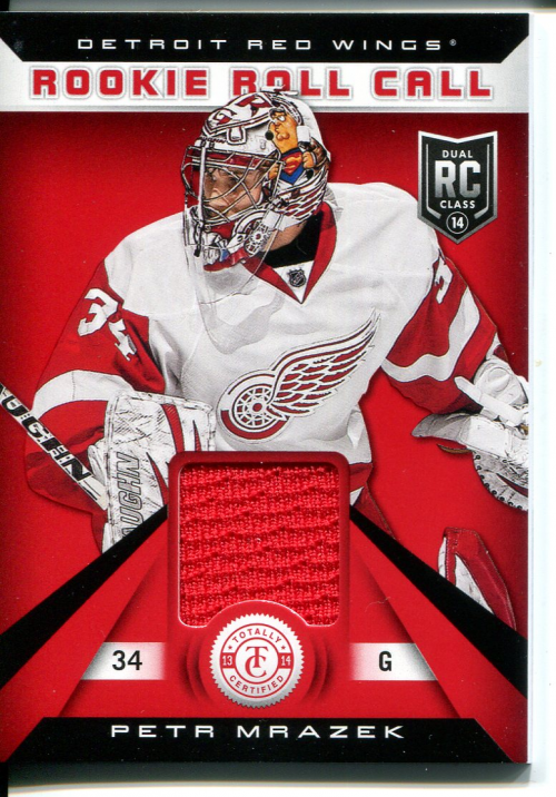 2013-14 Totally Certified Rookie Roll Call Jerseys Red #RRPMR Petr Mrazek