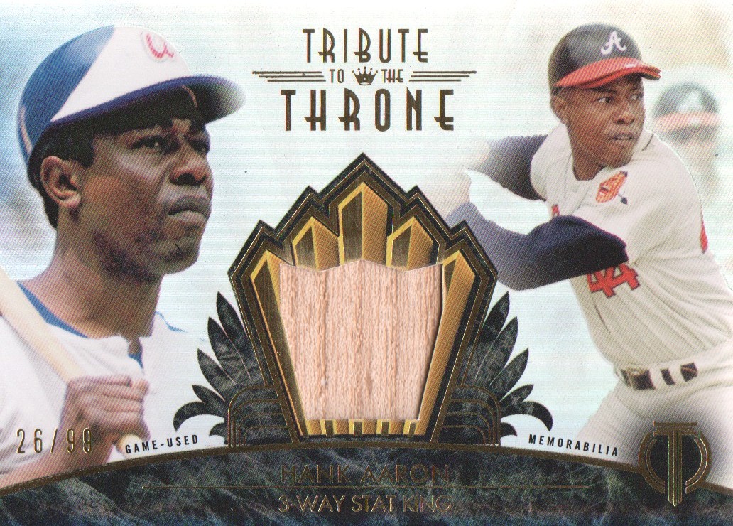2014 Topps Tribute Tribute to the Throne Relics #THRONEHA Hank Aaron