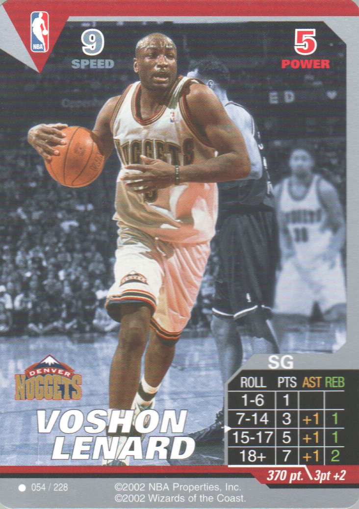2002-03 NBA Showdown #54 Voshon Lenard