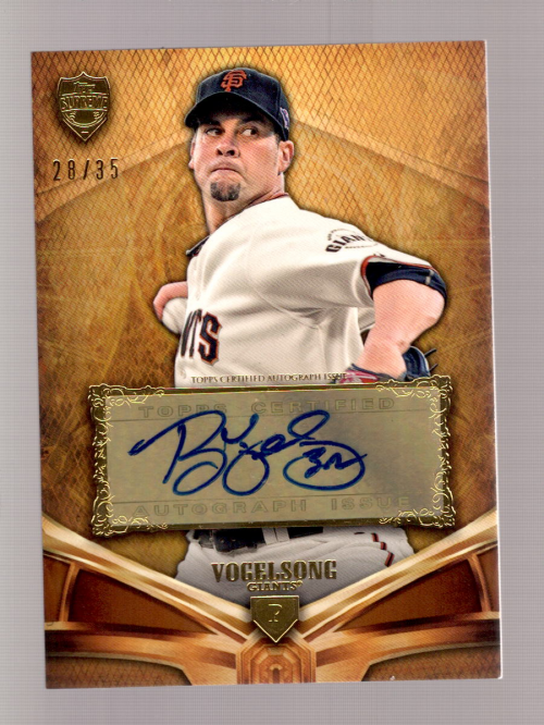 2013 Topps Supreme Autographs Sepia #SARV Ryan Vogelsong