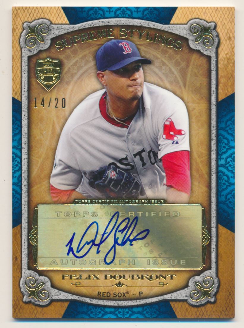2013 Topps Supreme Supreme Stylings Autographs Blue #SSFD Felix Doubront