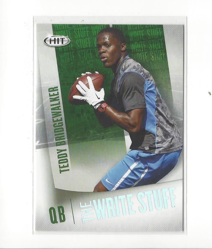 2014 SAGE HIT Write Stuff #WS1 Teddy Bridgewater