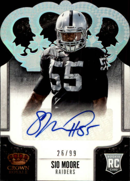 2013 Crown Royale Rookie Signatures Silver Holofoil #190 Sio Moore