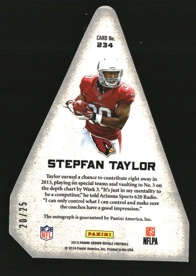 2013 Crown Royale Panini's Choice Autographs Gold #234 Stepfan Taylor