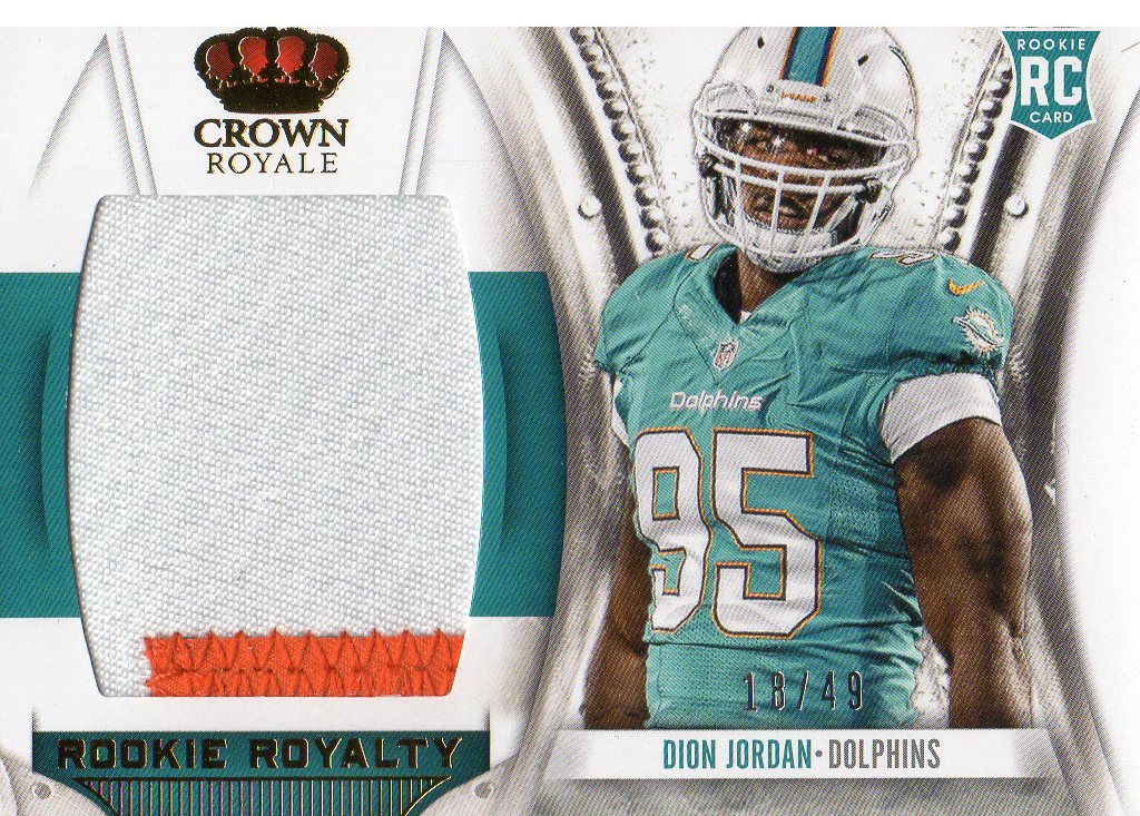 2013 Crown Royale Rookie Royalty Materials Prime #7 Dion Jordan/49