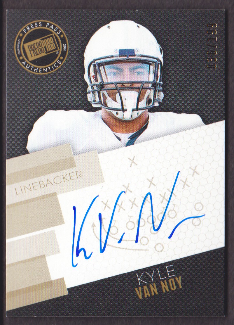 2014 Press Pass Autographs Gold #KV Kyle Van Noy/199