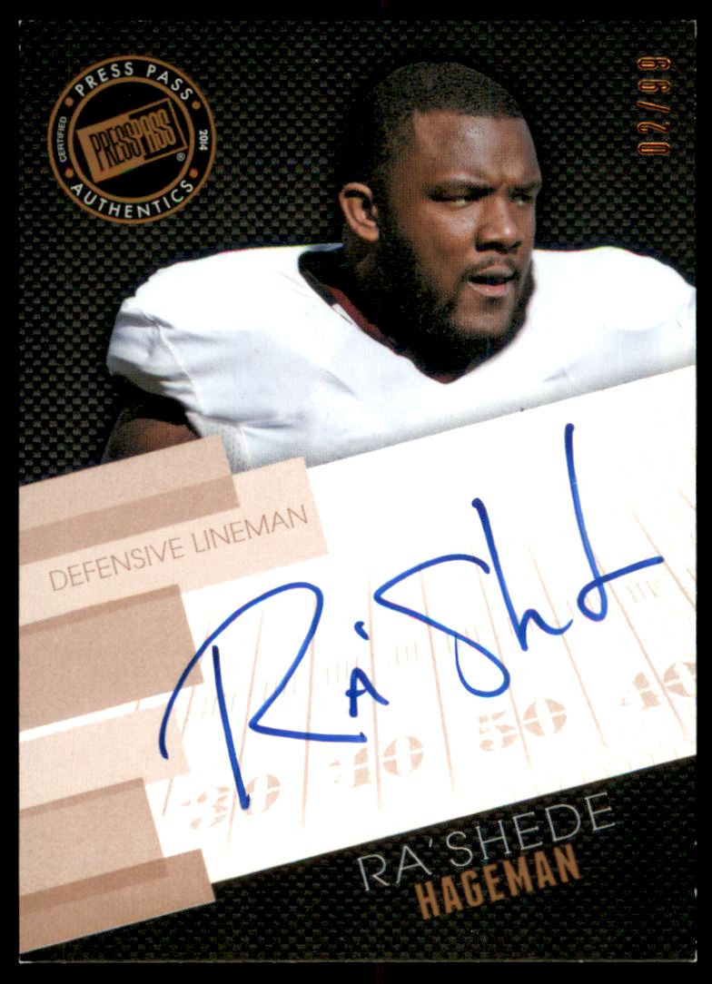 2014 Press Pass Autographs Bronze #RHA Ra'Shede Hageman/86*