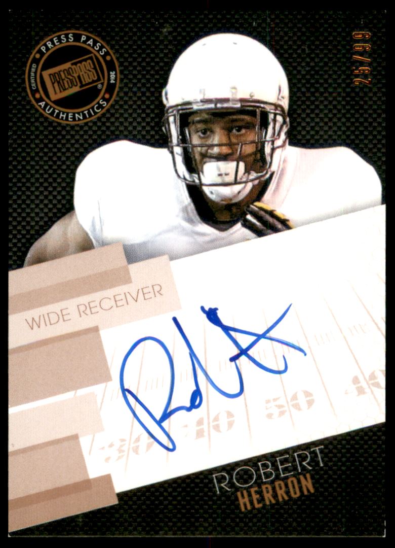 2014 Press Pass Autographs Bronze #RH Robert Herron/92*
