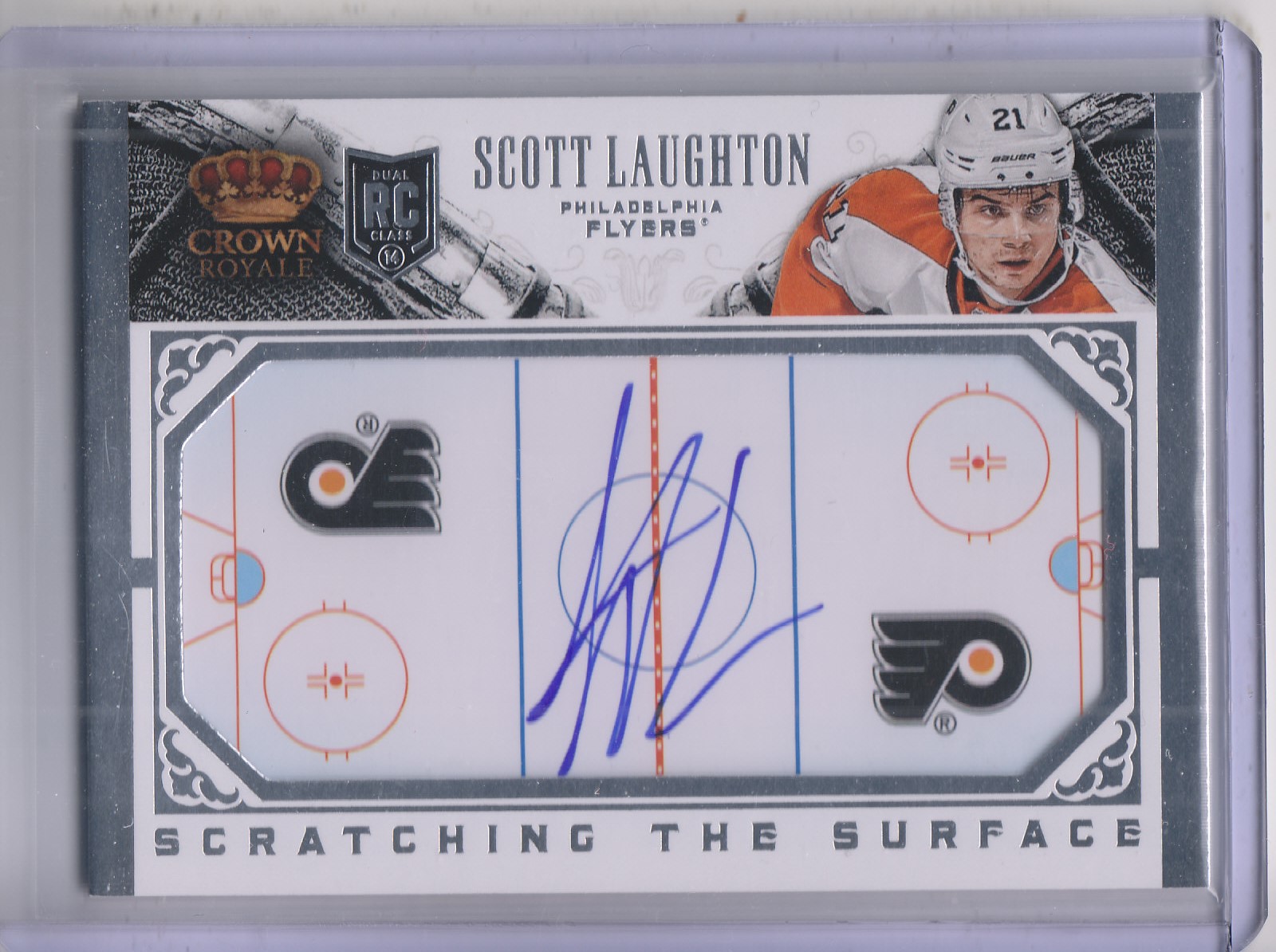 2013-14 Crown Royale Scratching the Surface Signatures #SCSL Scott Laughton