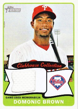 2014 Topps Heritage Clubhouse Collection Relics #CCRDB Domonic Brown