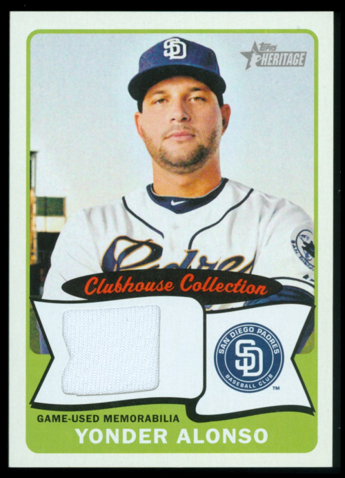 2014 Topps Heritage Clubhouse Collection Relics #CCRYO Yonder Alonso
