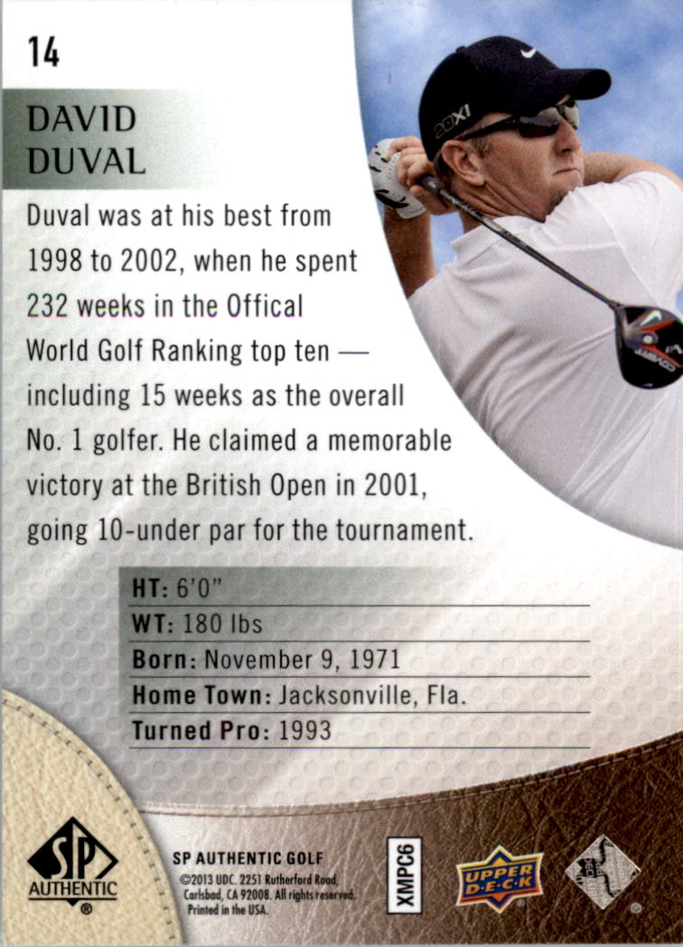 2014 SP Authentic Golf Card Pick - Picture 27 of 149