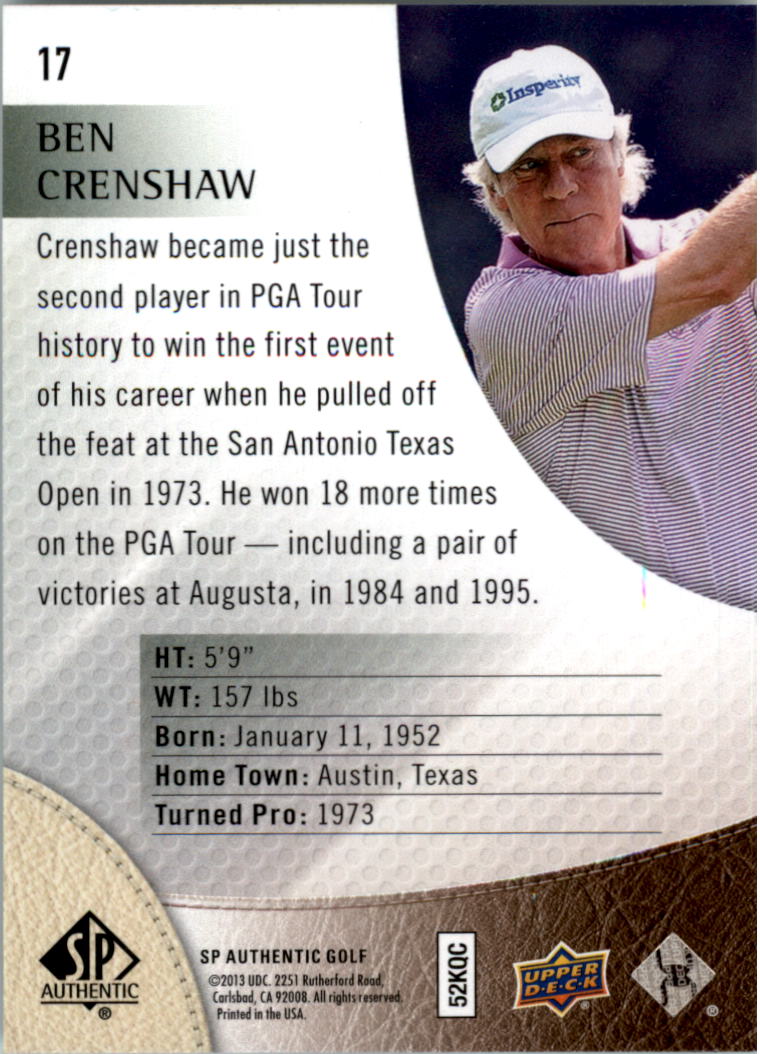 2014 SP Authentic Golf Card Pick - Picture 33 of 149