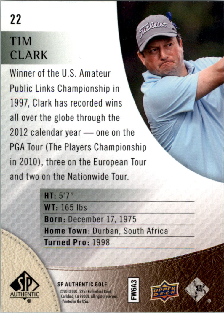 2014 SP Authentic Golf Card Pick - Picture 43 of 149