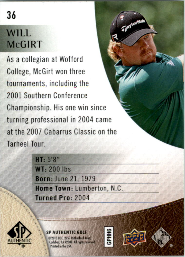 2014 SP Authentic Golf Card Pick - Picture 65 of 149