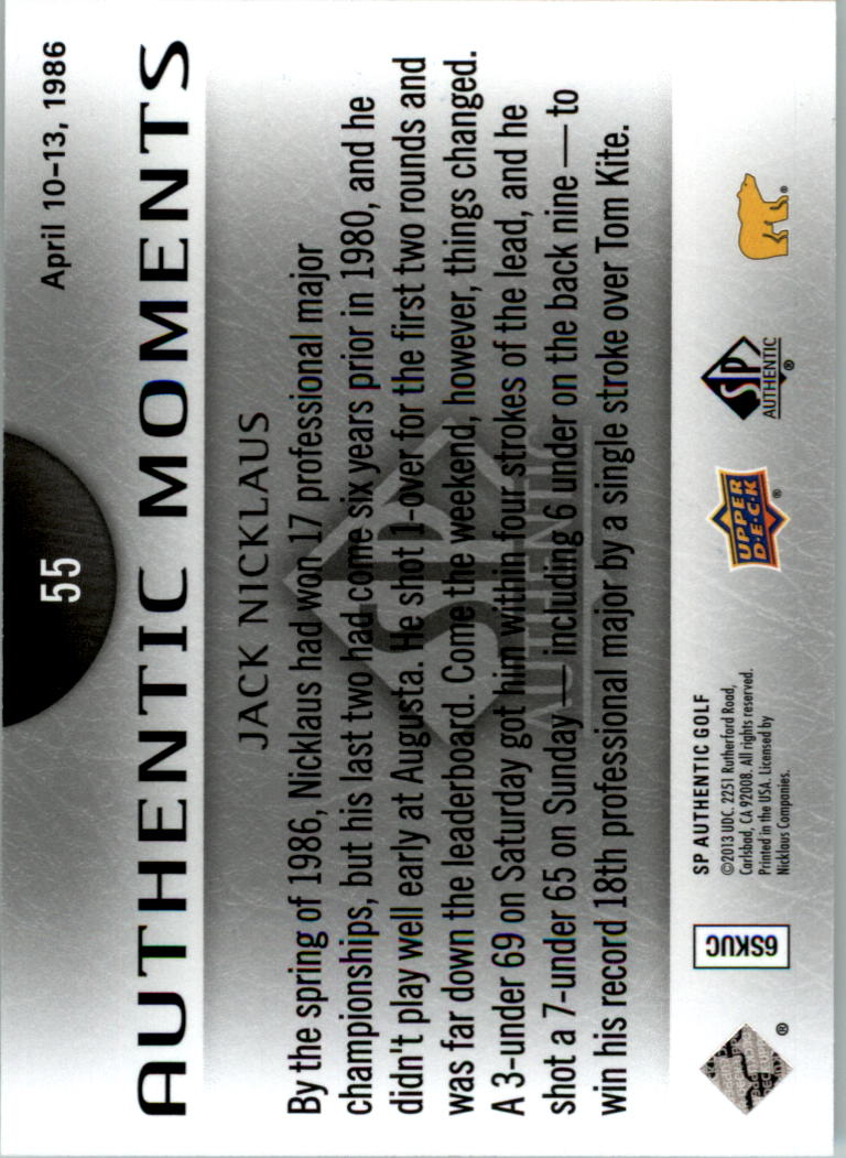 2014 SP Authentic Golf Card Pick - Picture 101 of 149