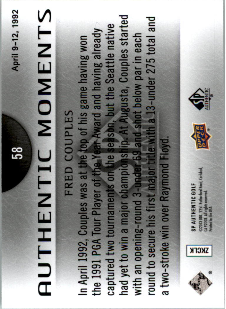 2014 SP Authentic Golf Card Pick - Picture 107 of 149