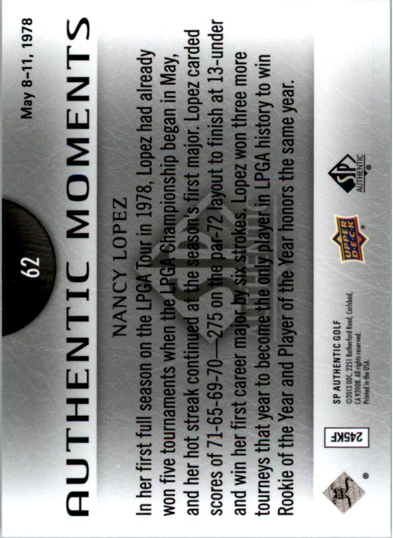 2014 SP Authentic Golf Card Pick - Picture 115 of 149