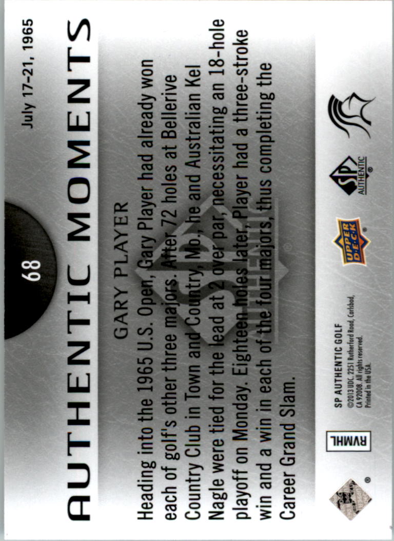 2014 SP Authentic Golf Card Pick - Picture 127 of 149