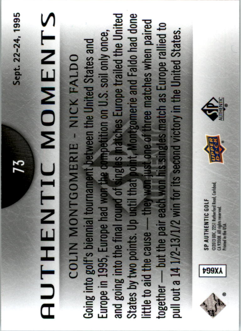 2014 SP Authentic Golf Card Pick - Picture 135 of 149