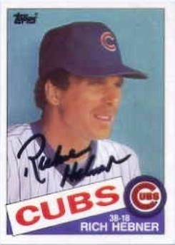 1985 Topps #124 Rich Richie Hebner HAND AUTOGRAPHED