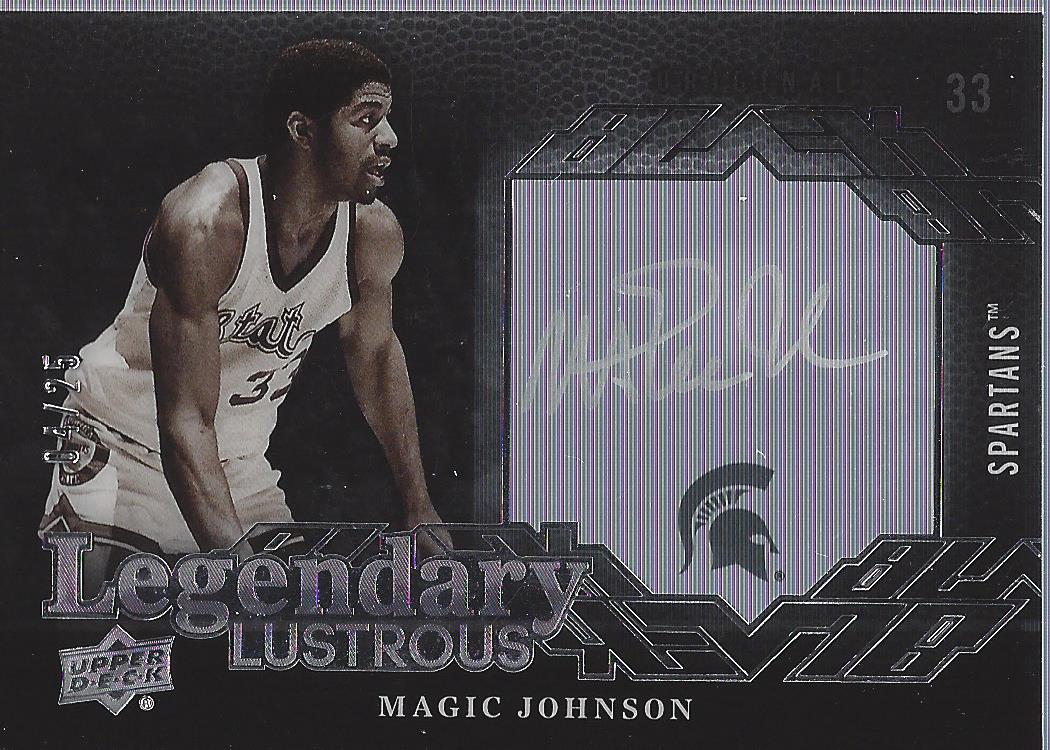 2013-14 UD Black Legendary Lustrous Signatures #LLJO Magic Johnson EXCH