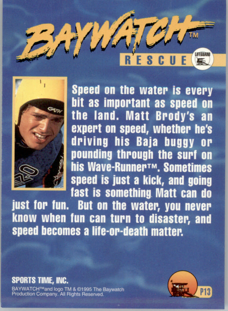Baywatch (1995 Sports Time) "Insert and Promo" Karten - Bild 7 von 31