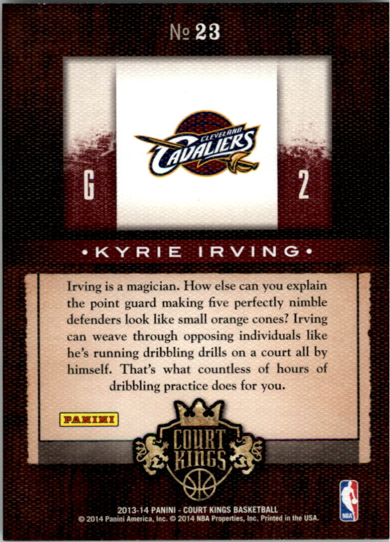 2013-14 Court Kings Expressionists #23 Kyrie Irving back image
