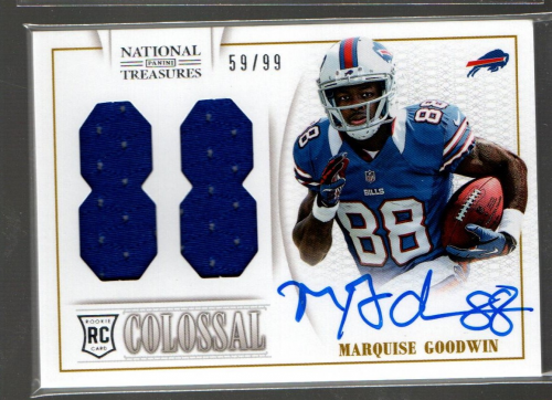 2013 Panini National Treasures Rookie Colossal Jersey Number Signatures Prime #25 Marquise Goodwin
