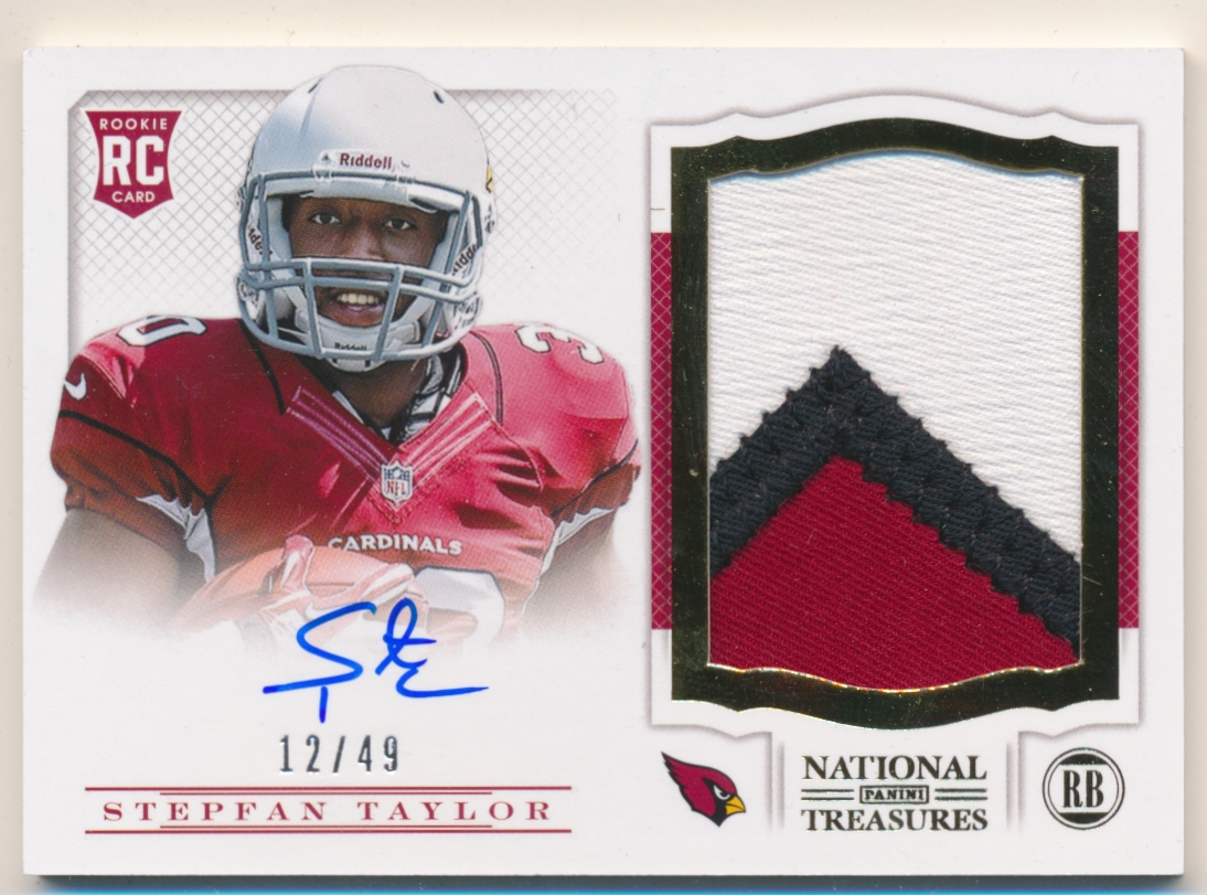 2013 Panini National Treasures Rookie Signature Materials Gold #234 Stepfan Taylor/49