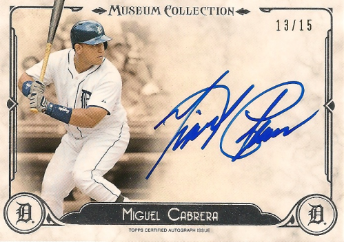 2014 Topps Museum Collection Autographs #AAMC Miguel Cabrera/15