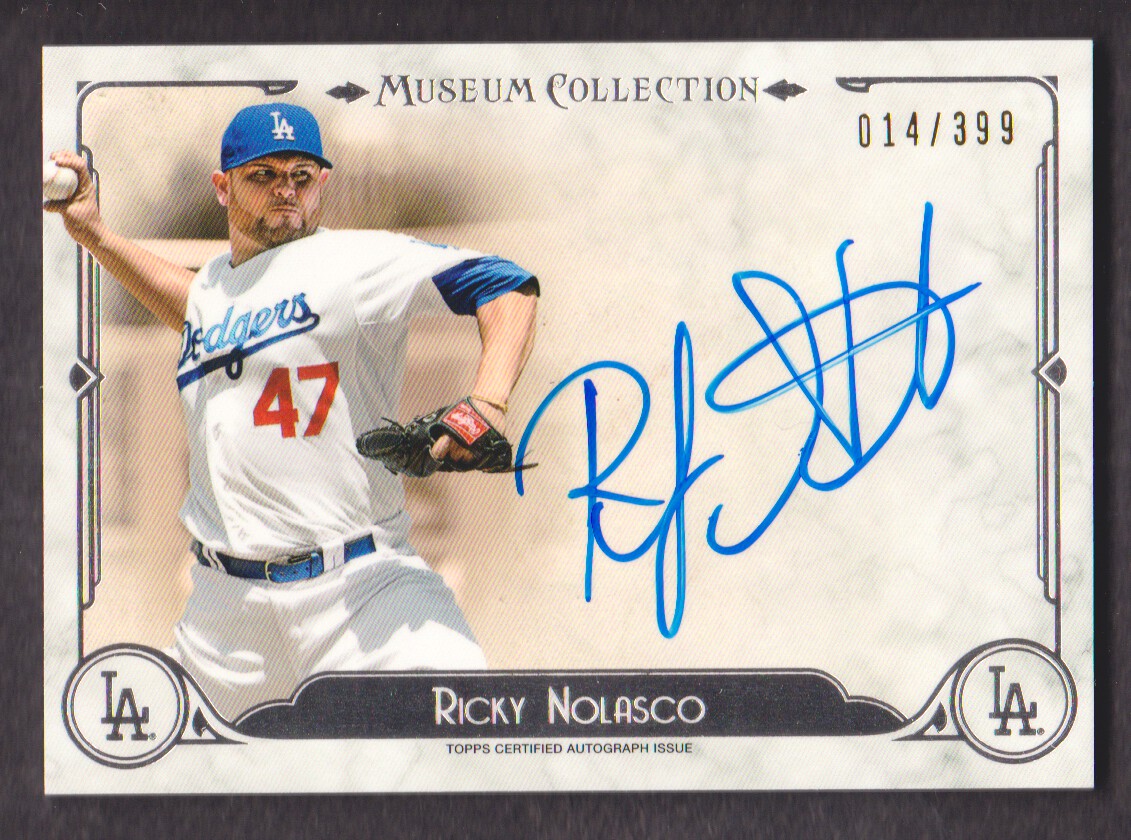 2014 Topps Museum Collection Autographs #AARN Ricky Nolasco/399
