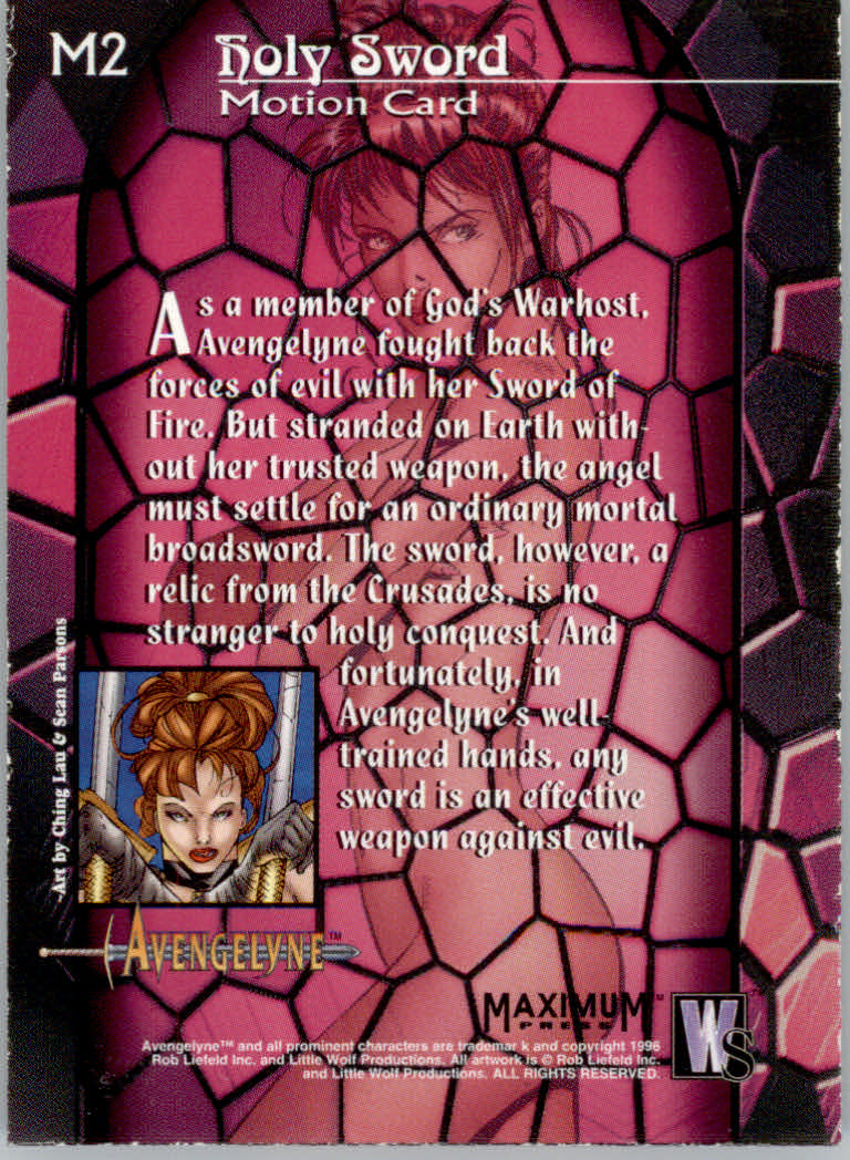 Tarjetas "Insertar" Avengelyne (1996 WildStorm) - Imagen 11 de 25