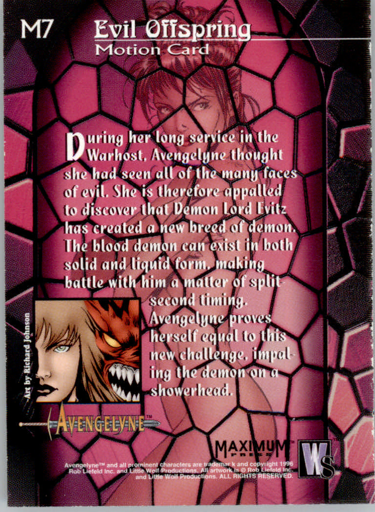 Tarjetas "Insertar" Avengelyne (1996 WildStorm) - Imagen 21 de 25
