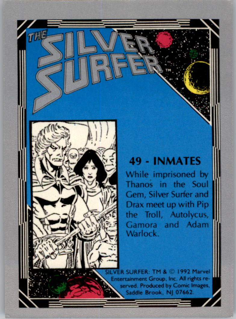 1992 Comic Images Silver Surfer #49 Inmates back image