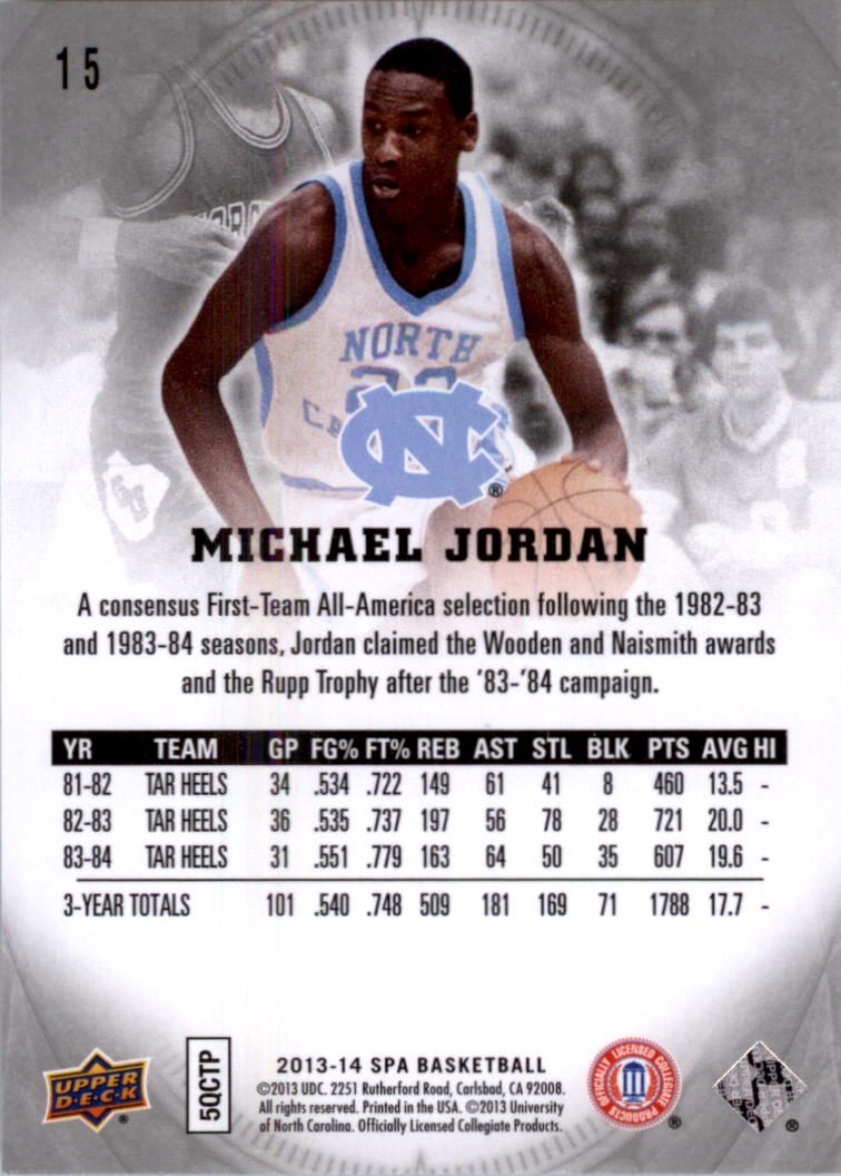 2013-14 SP Authentic #15 Michael Jordan back image