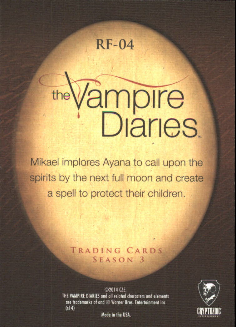 Vampire Diaries Season 3 Original Vampires Chase Card RF-04 Imploring Ayana 