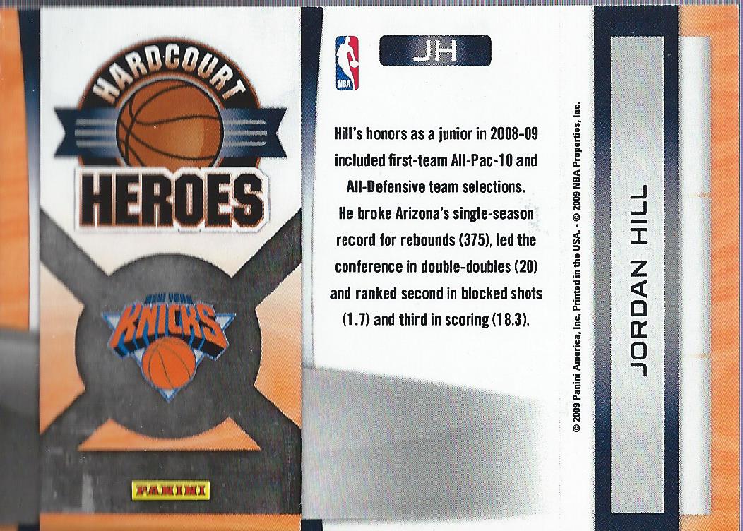 2009-10 Prestige Hardcourt Heroes #JH Jordan Hill PROMO back image