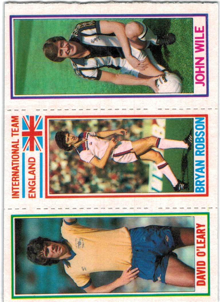 1981-82 Topps English League #6 6 David O'Leary/171 Bryan Robson/116 John Wile