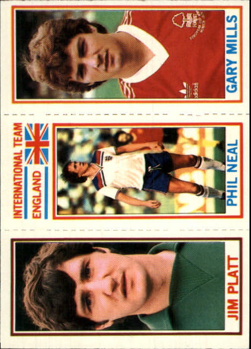1981-82 Topps English League #63 63 Jim Platt/170 Phil Neal/83 Gary Mills