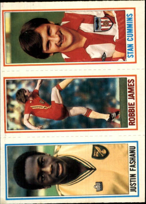 1981-82 Topps English League #143 143 Justin Fashanu/107 Robbie James/130 Stan Cummins