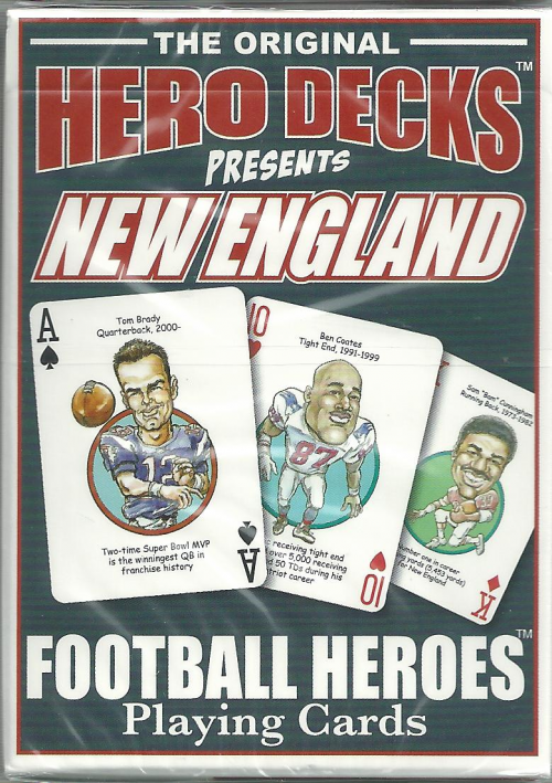 New England Patriots Hero Decks Playing Cards Poker Sized 52 Card Deck ...