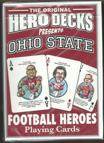 Ohio State Buckeyes NCAA Football Hero Decks Playing Cards Poker Sized 52 Card Deck