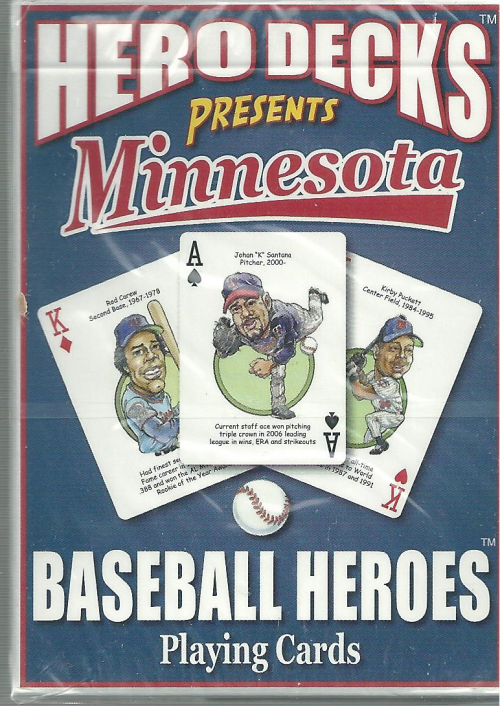Minnesota Twins MLB Baseball Hero Decks Playing Cards Poker Sized 52 Card Deck