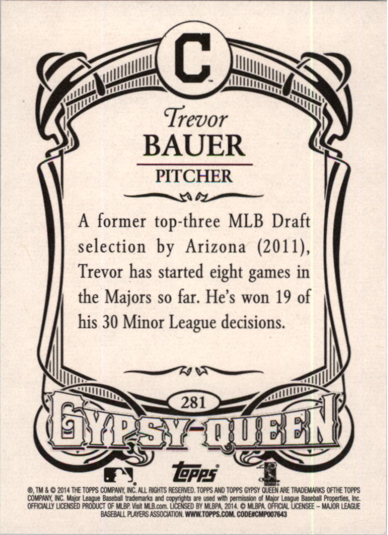 2014 Topps Gypsy Queen #281 Trevor Bauer back image