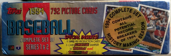 1994 Topps Baseball Factory (Bakers Dozen) Set - 817 Cards