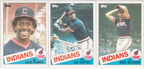 1985 Topps Cleveland Indians Team Set w/ Joe Carter