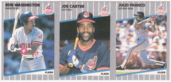 1989 Fleer Cleveland Indians Team Set w/ Joe Carter