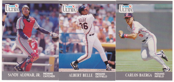 1991 Ultra & Update Cleveland Indians Team Set w/ Baerga & Belle