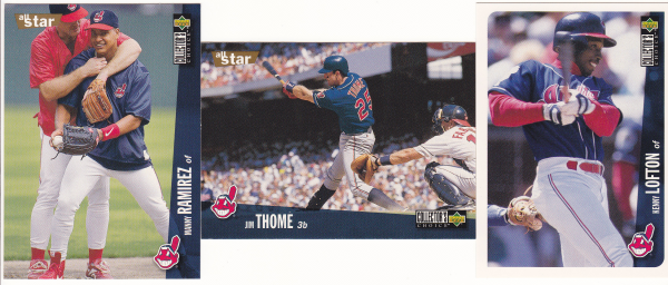 1996 UD Collector's Choice Cleveland Indians Team Set w/ Manny & Thome
